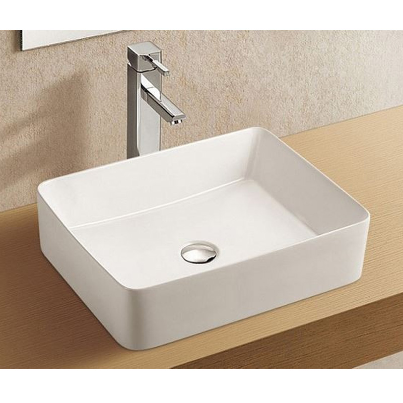 картинка Раковина накладная Azario 48х37х13 фаянс, цвет Белый (AZ2074SP) от магазина Сантехника.SpecialFlat