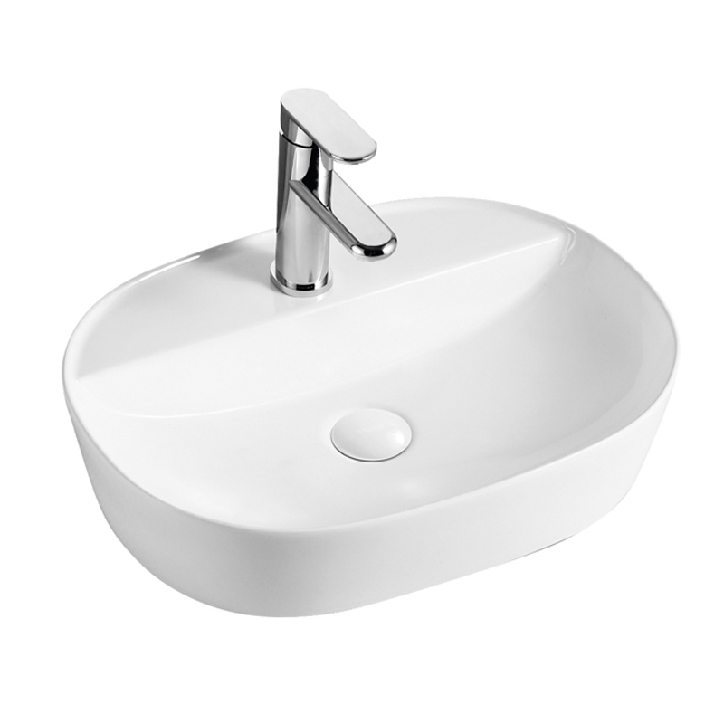картинка Раковина накладная Azario 50.5х38.5х12 фаянс, цвет Белый (AZ2202) от магазина Сантехника.SpecialFlat