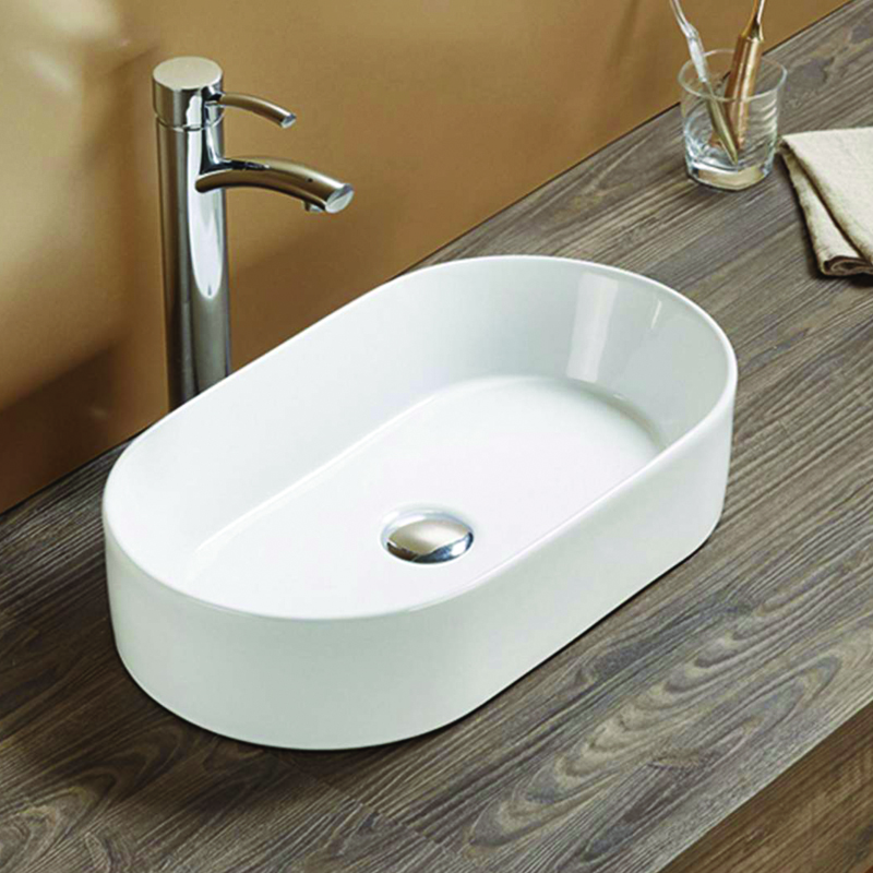 картинка Раковина накладная Azario 52.5х30х11.5 фаянс, цвет Белый (AZ1048SP) от магазина Сантехника.SpecialFlat