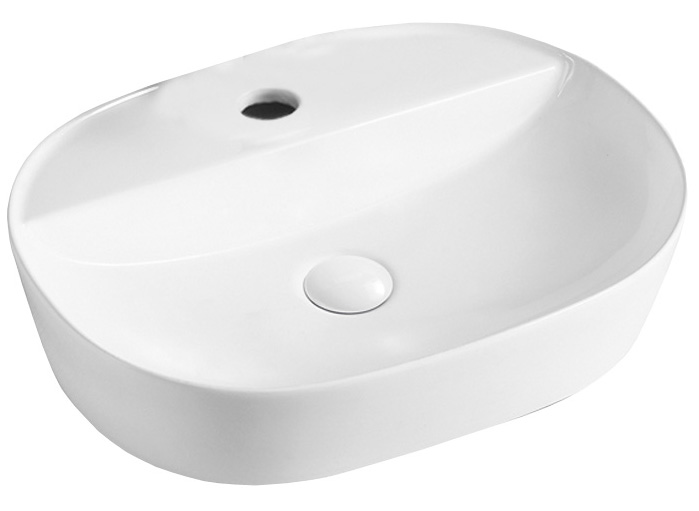картинка Раковина накладная Azario 50.5х38.5х12 фаянс, цвет Белый (AZ2202) от магазина Сантехника.SpecialFlat