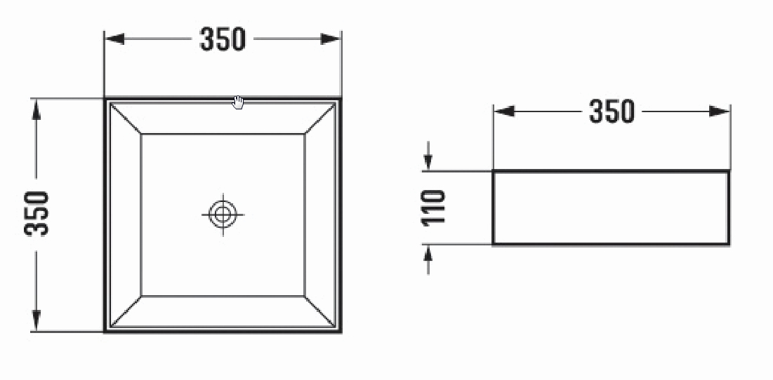 картинка Раковина накладная Azario 36х36х11 фаянс, цвет Белый (AZ2179SSP) от магазина Сантехника.SpecialFlat