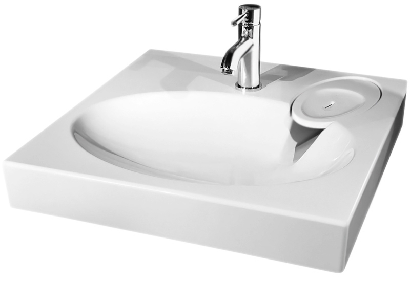 картинка Раковина подвесная Azario Elegance 59.2х59.2х9 Белый (CS00078300) от магазина Сантехника.SpecialFlat