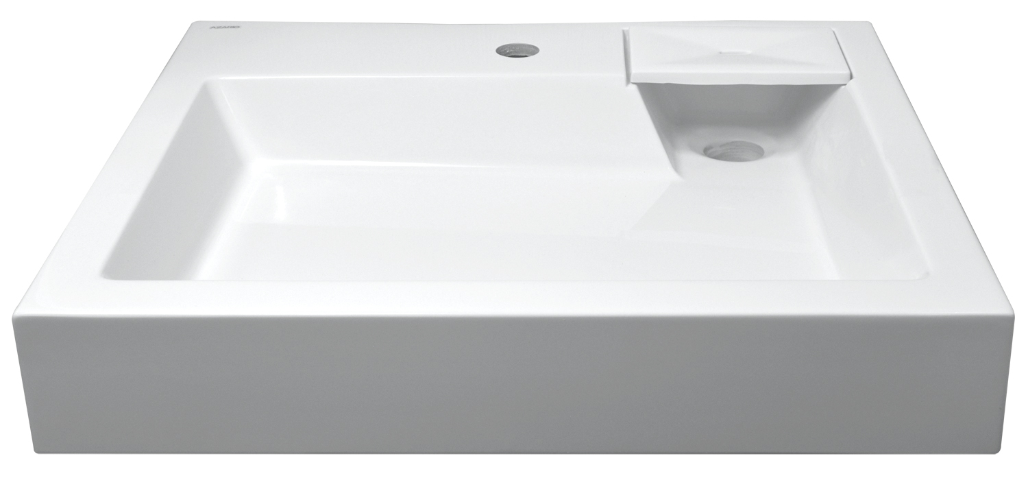 картинка Раковина подвесная Azario Slim 60х60х11 Белый (CS00078302) от магазина Сантехника.SpecialFlat