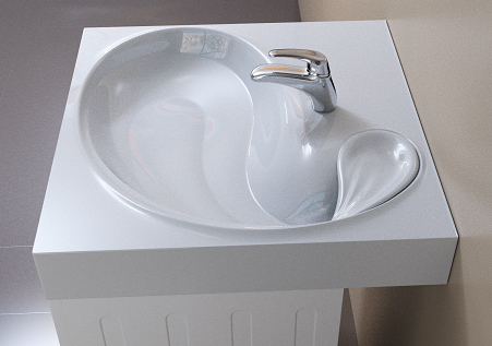 картинка Раковина подвесная Azario SOFT 60.7х60х11 Белый (CS00078299) от магазина Сантехника.SpecialFlat