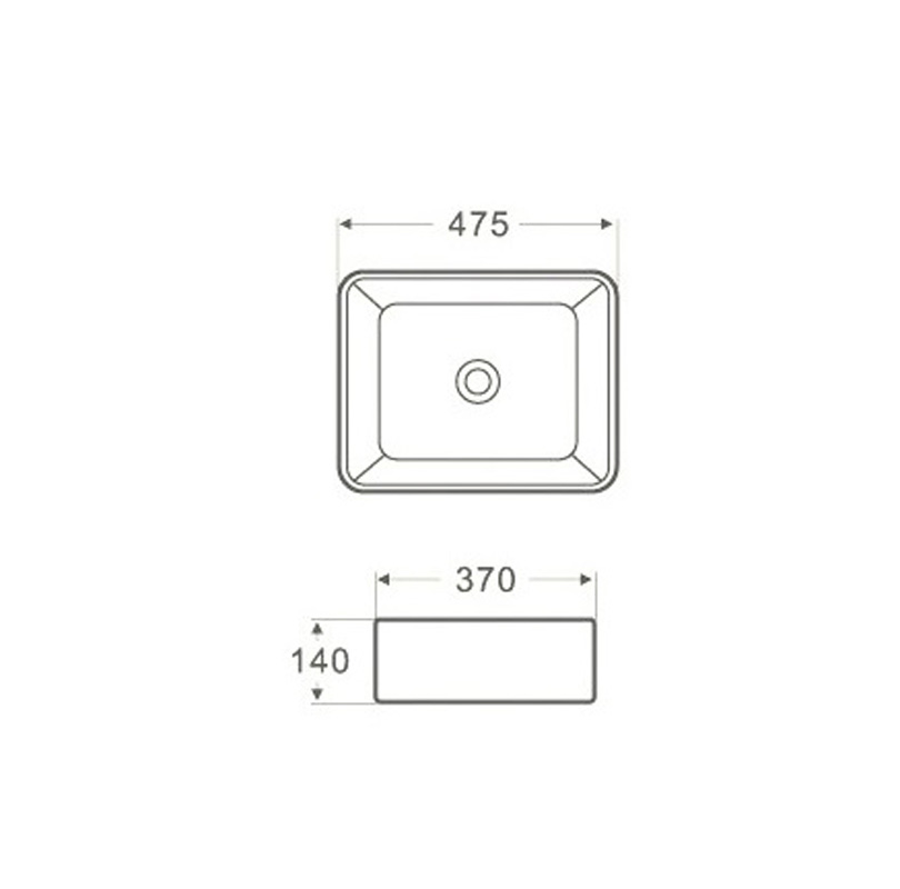 картинка Раковина накладная Azario 48х37х14 фаянс, цвет Белый (AZ2074) от магазина Сантехника.SpecialFlat