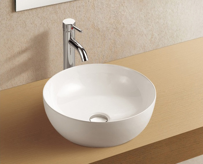 картинка Раковина накладная Azario 40.5х40.5х14 фаянс, цвет Белый (AZ3216SP) от магазина Сантехника.SpecialFlat