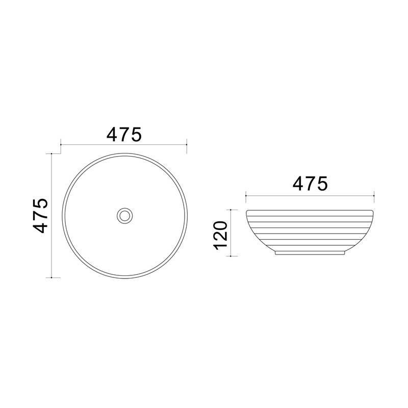 картинка Раковина накладная Azario 47.5х47.5х12 фаянс, цвет Белый (XML40041B20) от магазина Сантехника.SpecialFlat