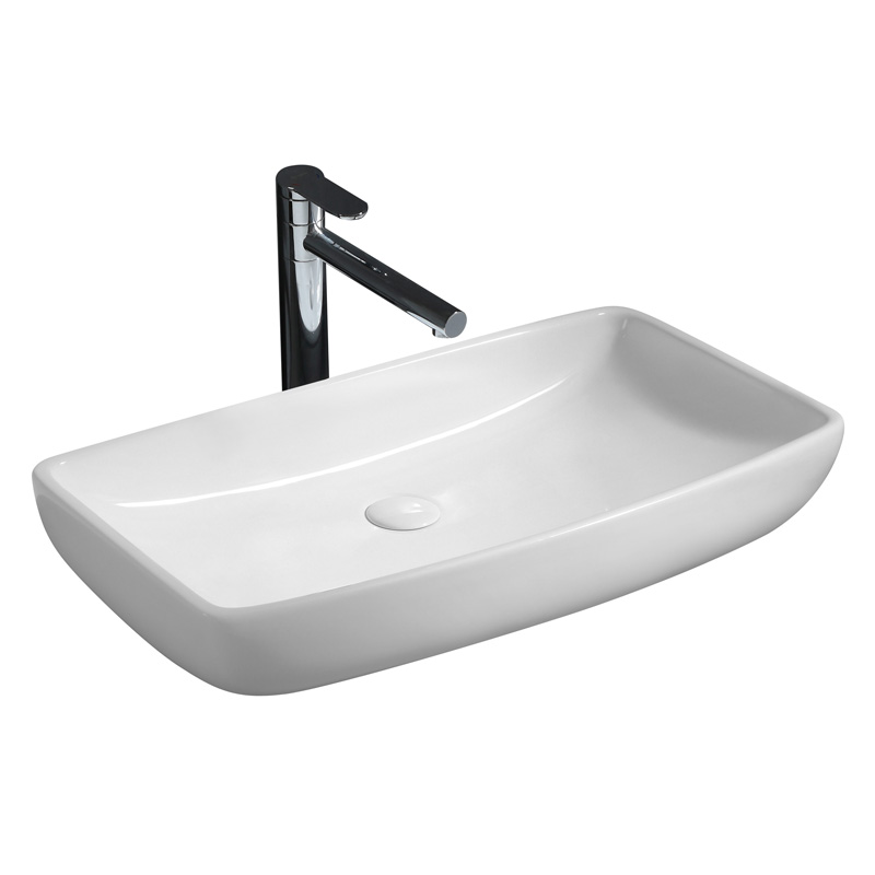 картинка Раковина накладная Azario 70.5х38х13 фаянс, цвет Белый (AZ4959A) от магазина Сантехника.SpecialFlat